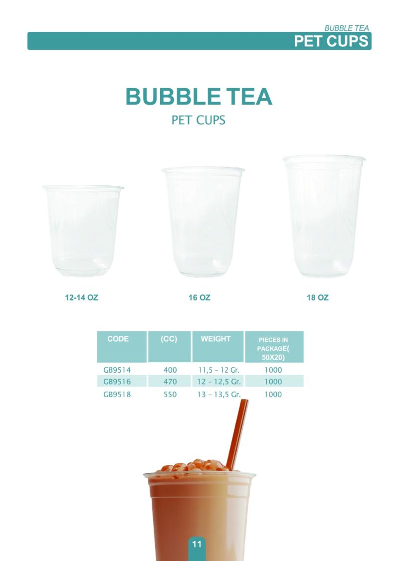 BUBBLE TEA CUPS