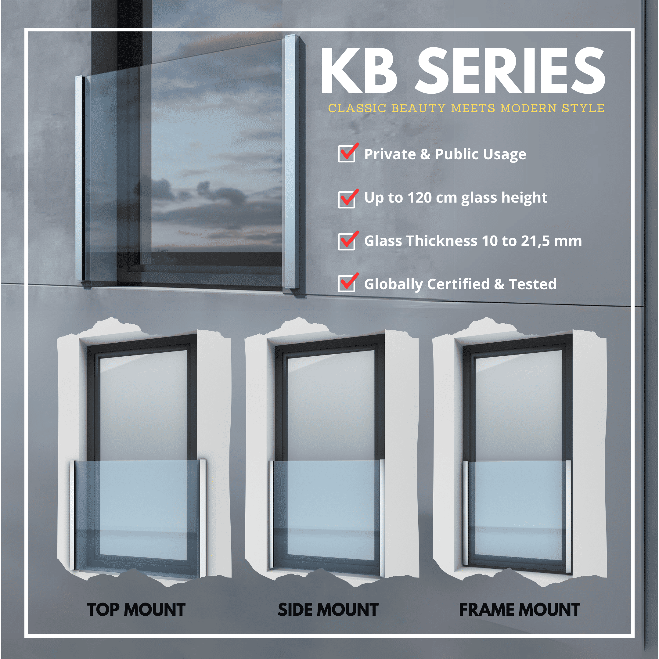 KB SERİSİ - FRANSIZ BALKON SİSTEMLERİ