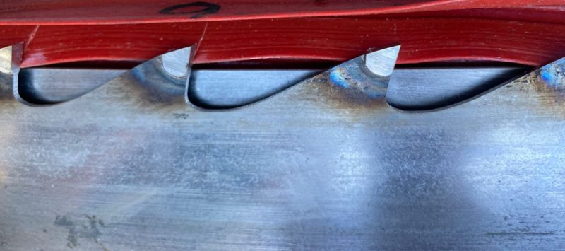 Stellite-tipped band saw blades