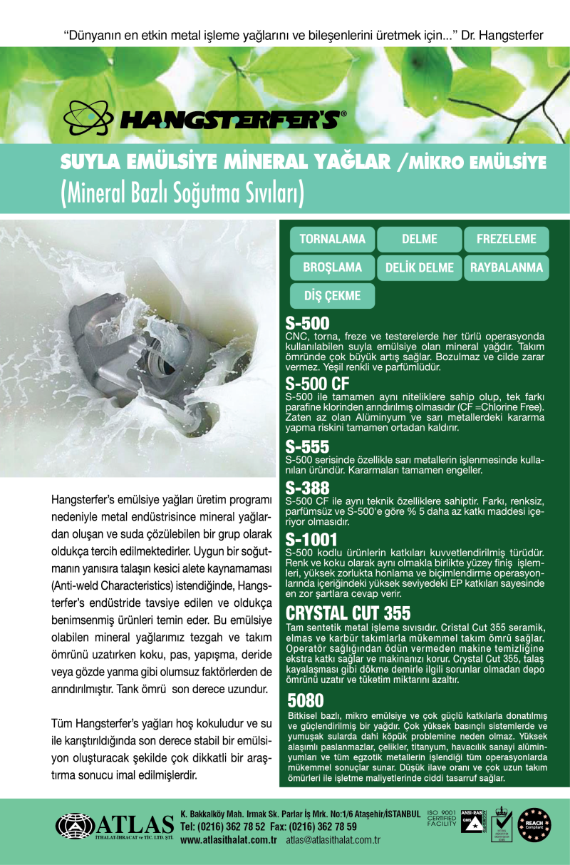 METAL İŞLEME YAĞLARI