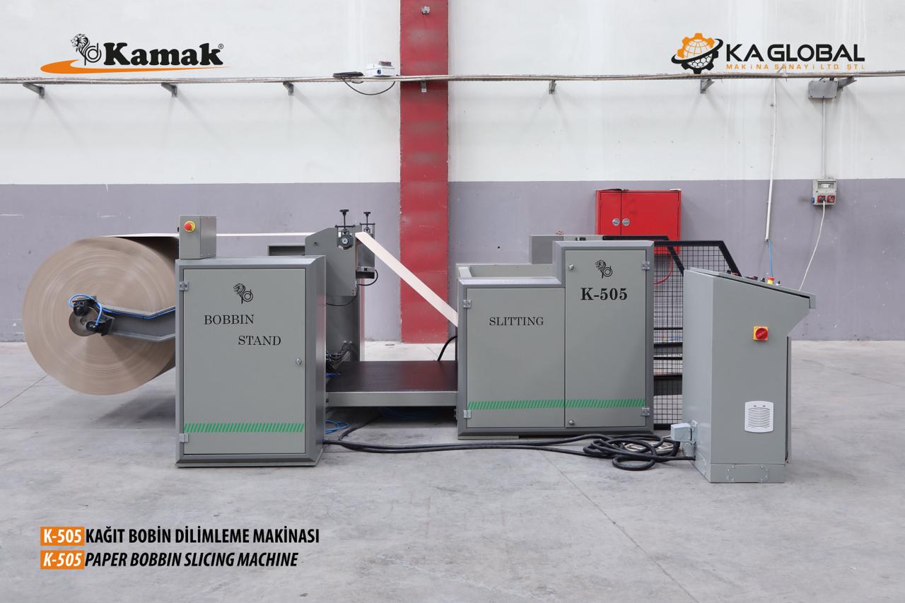 K-505 PAPER BOBBIN SLITTING MACHINE