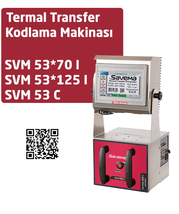 SVM 53x70I - SVM 53C TERMAL TRANSFER KODLAMA MAKİNESİ