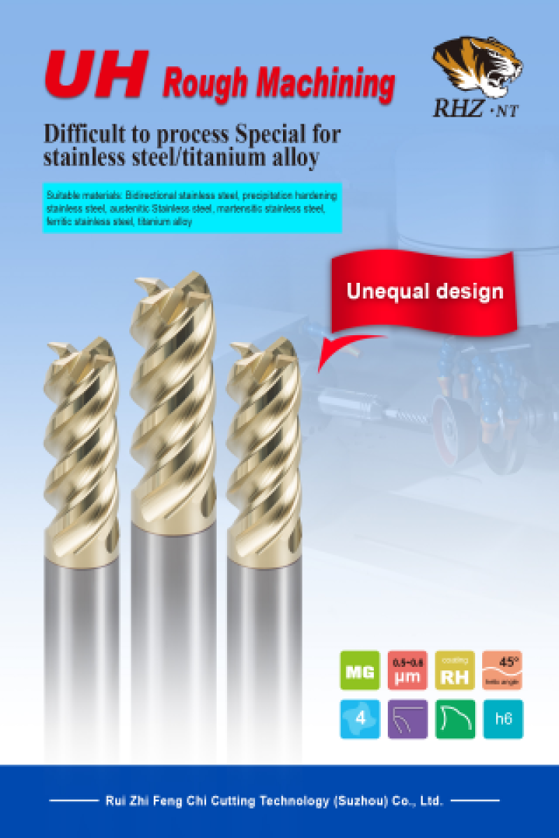 UH Serisi Paslanmaz Çelik / Titanyum Kaba İşleme Frezesi — UH4E10025