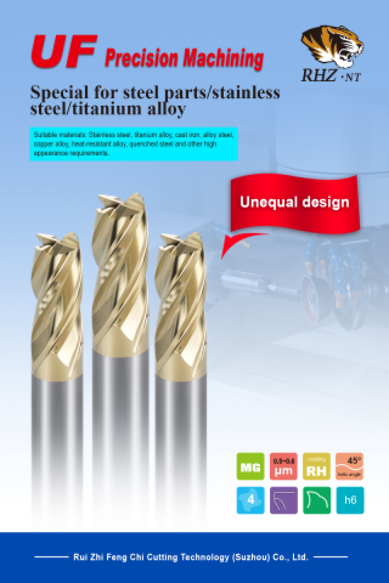 UF Serisi Çelik / Paslanmaz / Titanyum Finiş Frezesi — UF4E10025