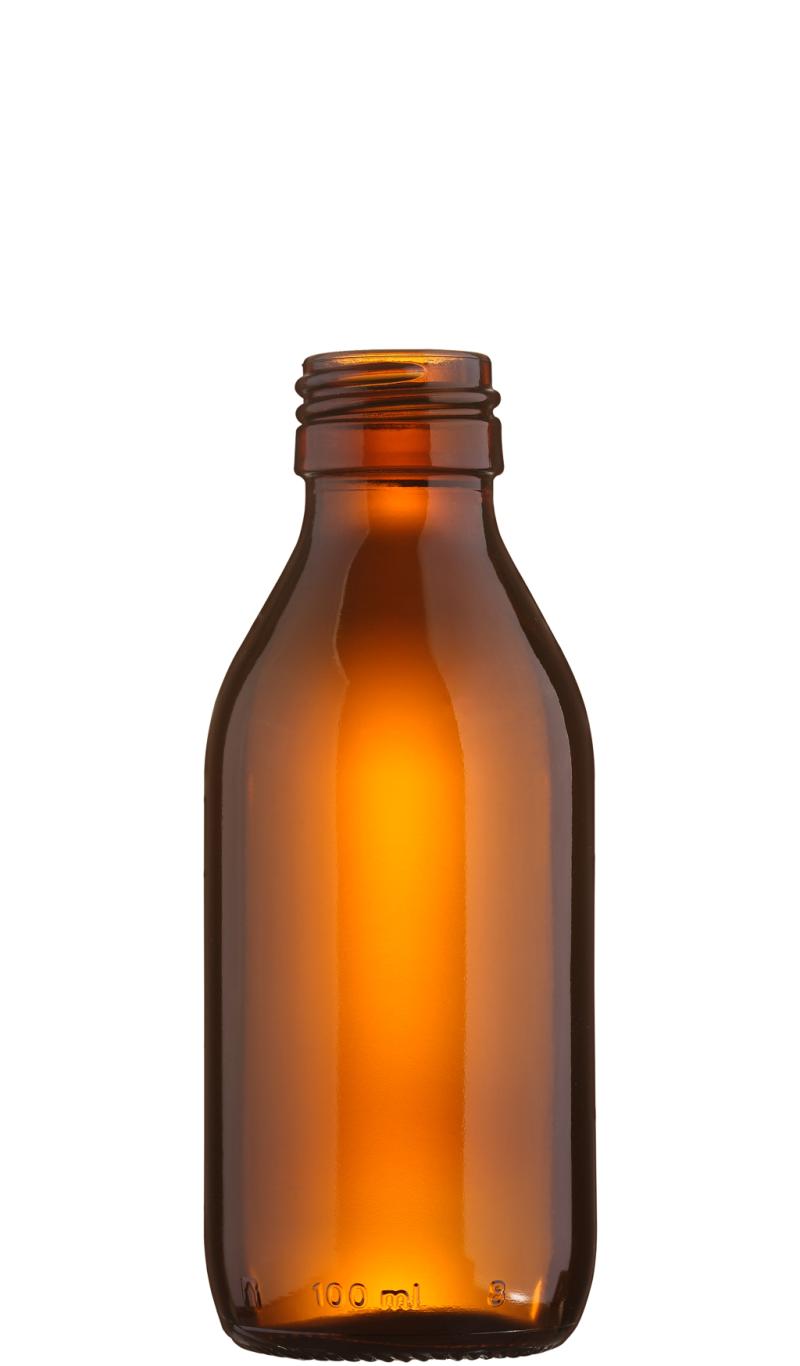 Various types of glass bottles for pharmaceuticals and beverages