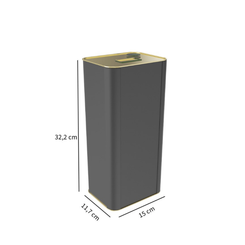 Sarkap 5 L Olive Oil Tin (Pack of 6) – Matte Black