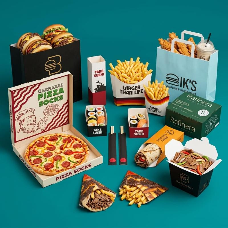 Fast food and take away packaging