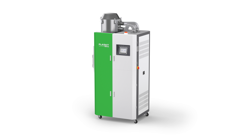 Integrated conveying and dehumidifying dryer
