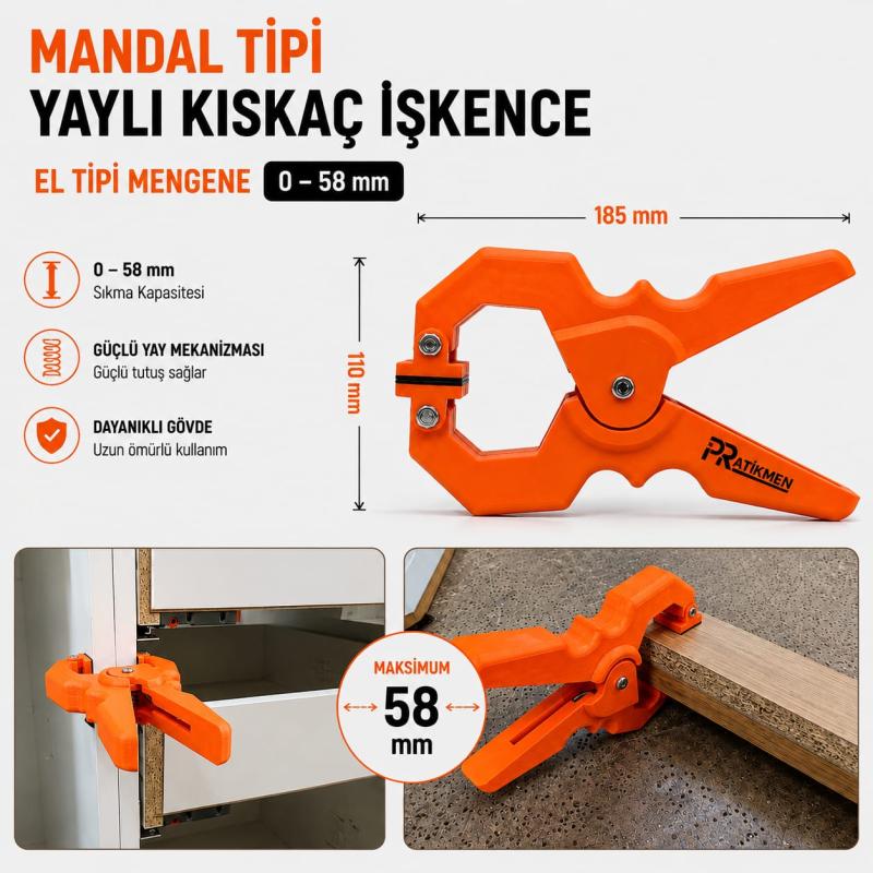 Mandal Tipi Yaylı Kıskaç İşkence