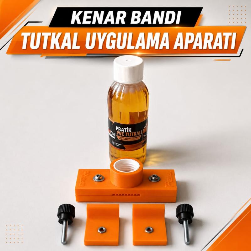 Kenar Bantı Tutkal Uygulama Aparatı