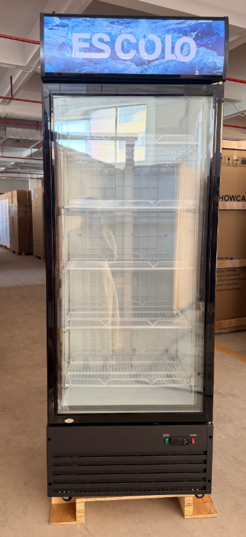 Glass door freezer