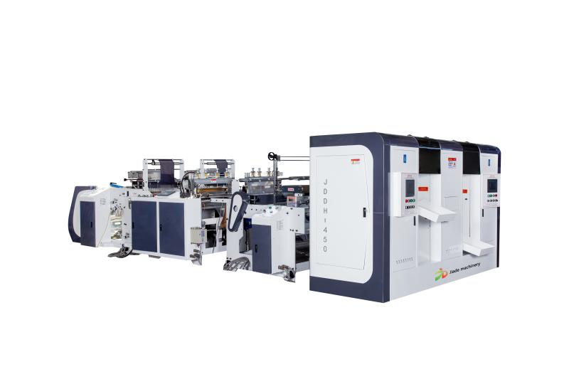 Jiade JDDH-400X2 Otomatik Çift Hatlı Yüksek Hızlı Yıldız Kaynaklı Rulo Düz Poşet Yapma Makinesi