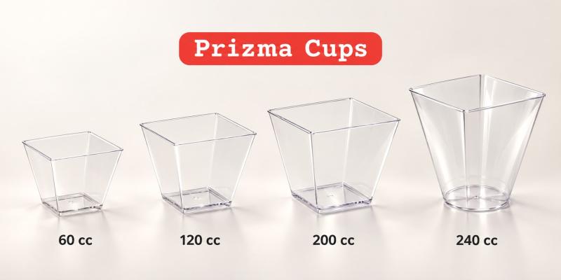 KRİSTAL PRİZMA TATLI KASELERİ