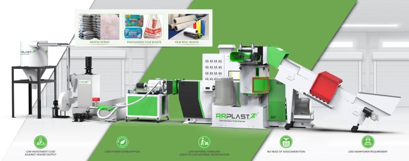 55 TEK KADEMELİ HAVALANDIRMALI DOĞRUDAN BESLEMELİ PLASTİK GERİ DÖNÜŞÜM TESİSİ