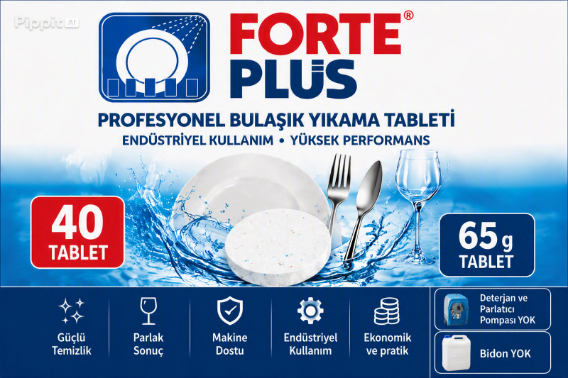 Forte Plus Endüstriyel Bulaşık Makinası Yıkama ve Durulama Tableti
