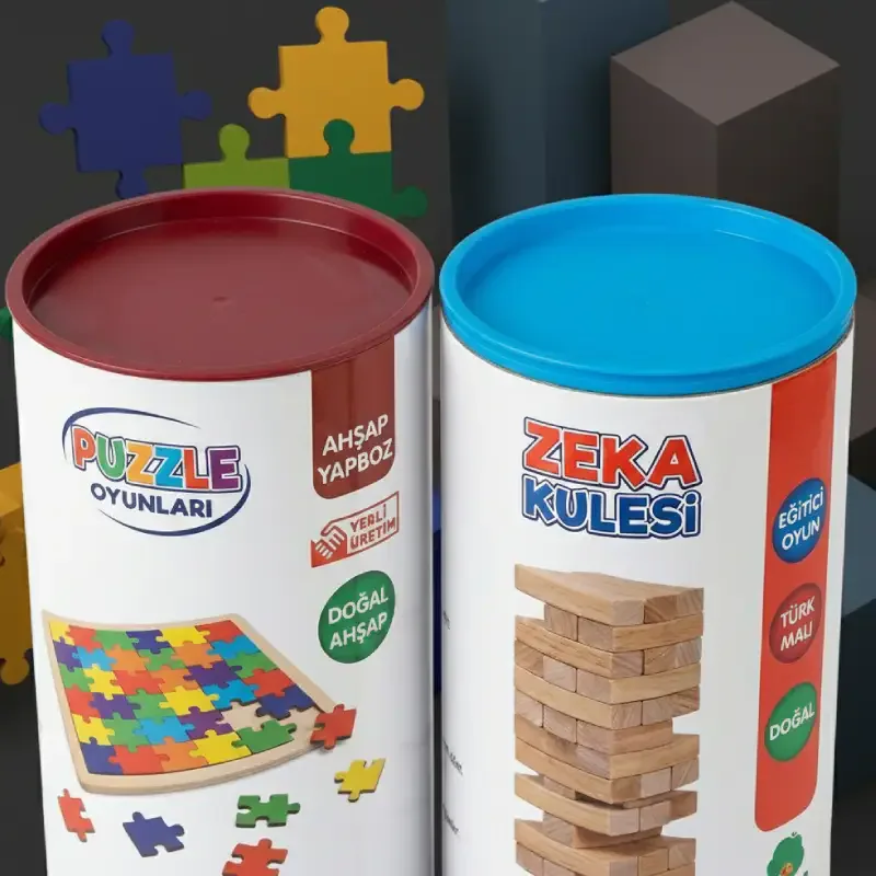 Plastik Kapaklı Silindir Kutu