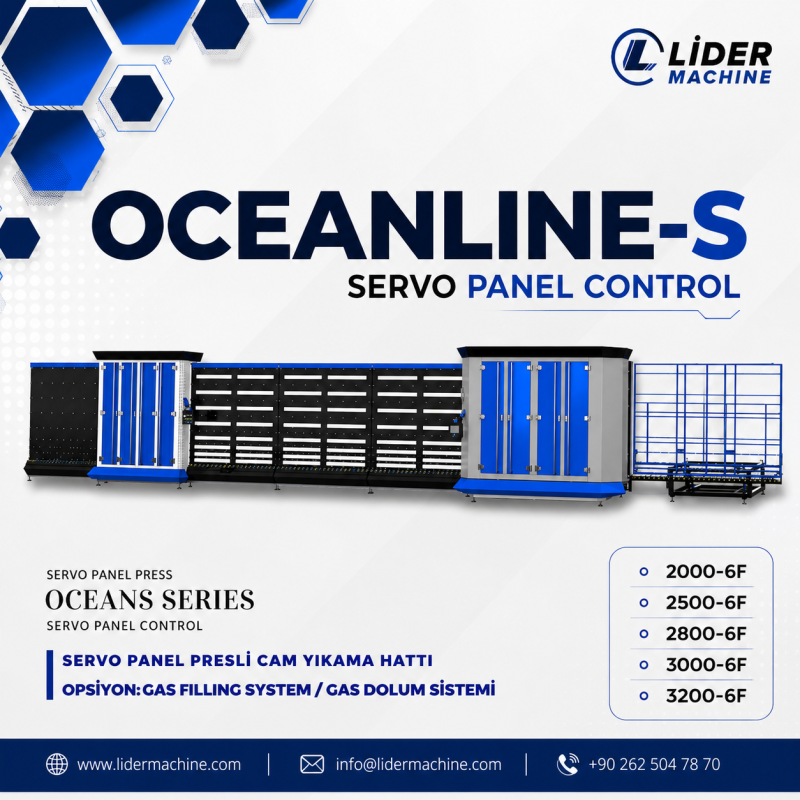Servo Sistemli Panel Presli Cam Yıkama Hattı