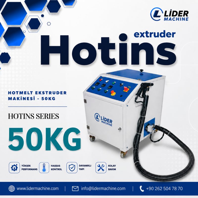 Hotmelt Ekstrüder Makinesi 50KG