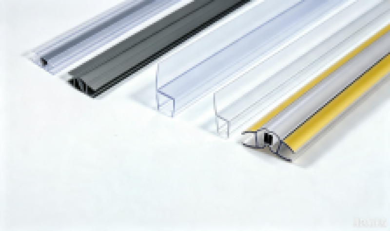 Waterproof rubber strips for shower enclosures