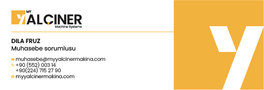 YALÇINER MAKİNA PVC SAN. VE TİC. LTD. ŞTİ.